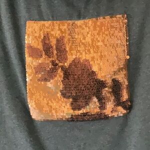 NWOT BRUNELLO CUCINELLI sheer gold sequin top, underlay dark gray black 2 pieces